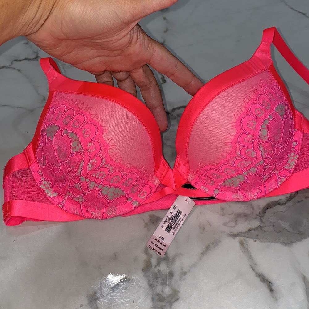 Victoria’s Secret hot pink push up bra